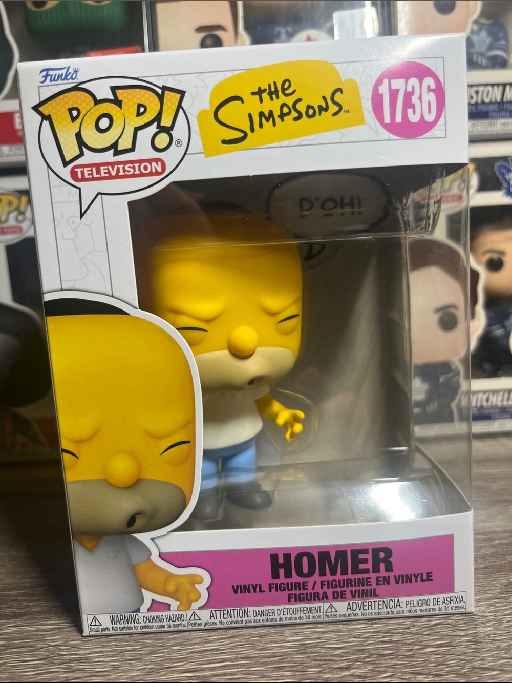Funko Pop! The Simpsons Homer Yellow White Blue Vinyl Figure #1736